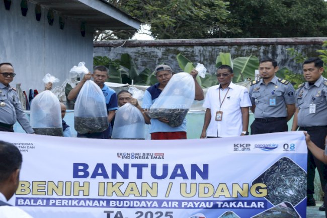 Lapas Takalar Terima 5.000 Bibit Ikan Nila dari BPBAP Takalar