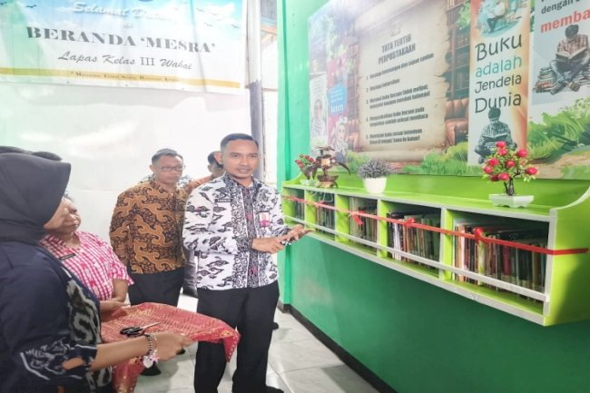 Resmikan Perpustakaan Warga Binaan, Ini Pesan Kalapas Wahai