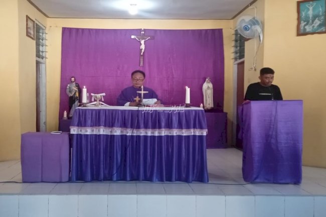 Warga Binaan Lapas Atambua Rayakan Misa Rabu Abu