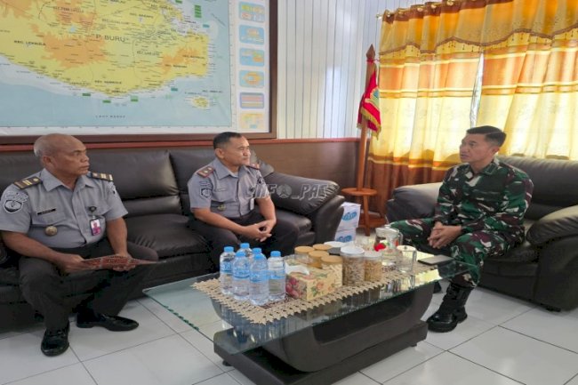 Lapas Namlea Bahas Perpanjangan PKS dengan Kodim 1506 Namlea