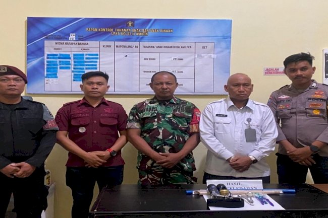 Gandeng APH Setempat, UPT Pemasyarakatan Maluku Lakukan Pemasyarakatan Bersih-Bersih