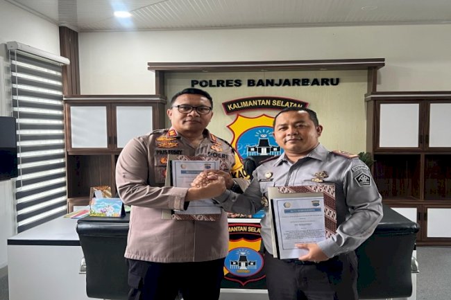 Lapas Banjarbaru Sepakati Kerja Sama Sejumlah Bidang dengan Polres Banjarbaru 