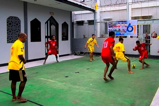 Porsenikab Lapas Wahai, Final Lomba Gawang Mini dan Catur Berlangsung Seru