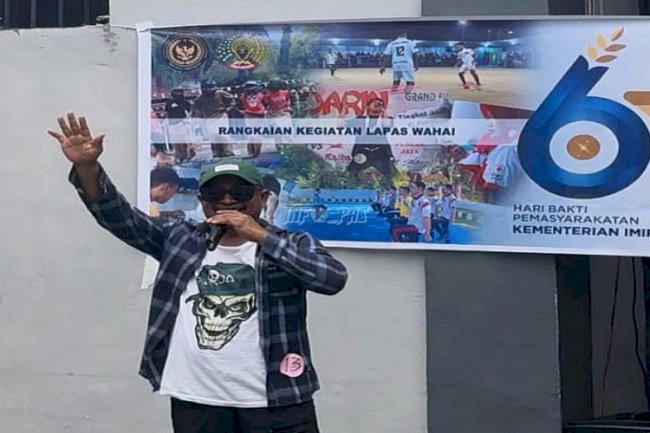 Olah Bakat Seni Vokal, Warga Binaan Lapas Wahai Ramaikan Lomba Karaoke Porsenikab