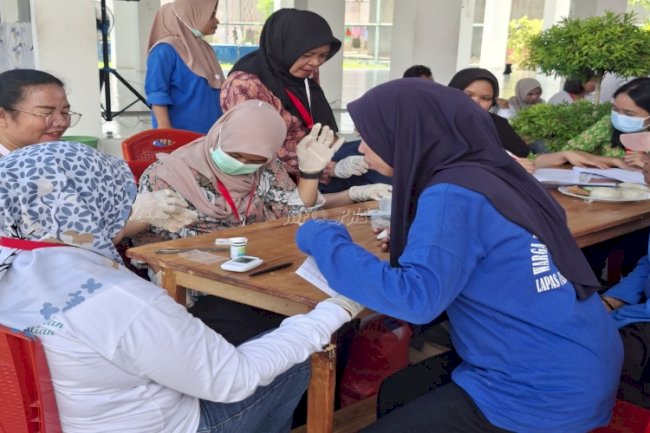 Lapas Perempuan Palu Gandeng Dinkes Sigi dan Puskesmas Dolo Laksanakan Skrining Warga Binaan