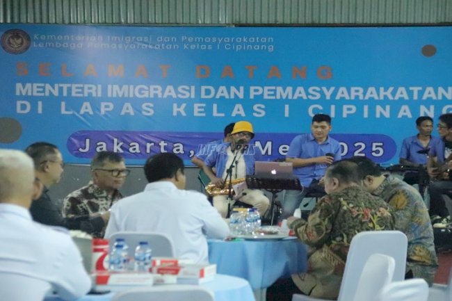 Menteri Imipas Apresiasi Penampilan Latucip Band, Lapas Cipinang