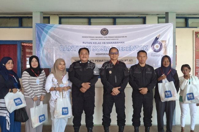 Rutan Marabahan Salurkan Bantuan Sembako kepada Keluarga Warga Binaan