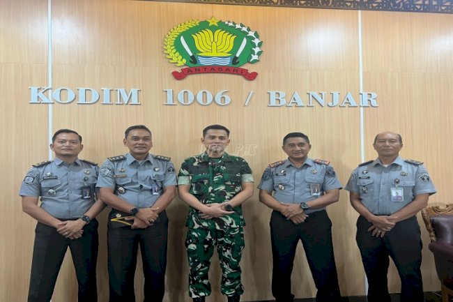 Sambangi Kodim 1006 Banjar, Lapas Narkotika Karang Intan Bangun Sinergi Dukung Ikrar Zero Halinar