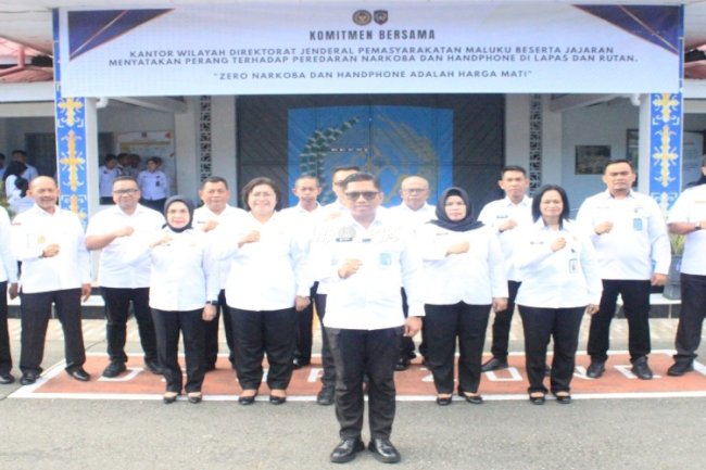 Wujudkan Pemasyarakatan Bersih, Kanwil Ditjenpas Maluku Deklarasikan Zero Halinar