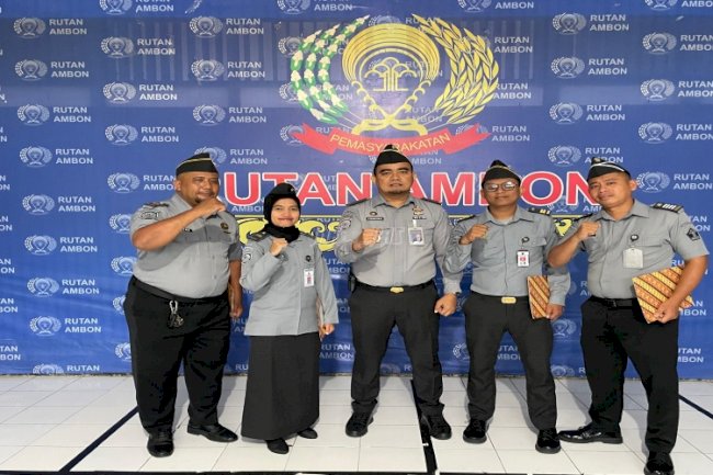 Empat Petugas Rutan Ambon Naik Pangkat, Janji Berikan Kontribusi Terbaik