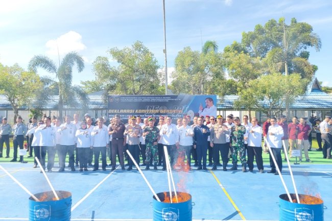 Lapas Narkotika Karang Intan Tuan Rumah Deklarasi Komitmen Bersama Wujudkan Pemasyarakatan Bebas Narkoba dan HP Ilegal