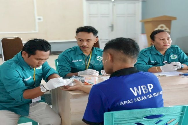 Lapas Kupang Gandeng Puskesmas Oesapa Lakukan Skrining HIV/AIDS bagi 188 Warga Binaan
