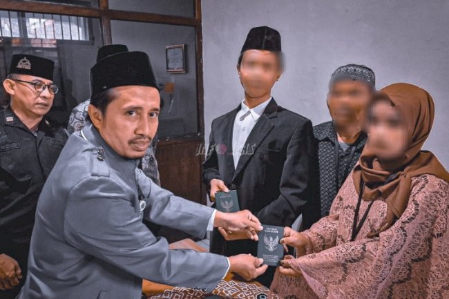 Prosesi Akad Nikah Warga Binaan Rutan Kebumen Berlangsung Khidmat