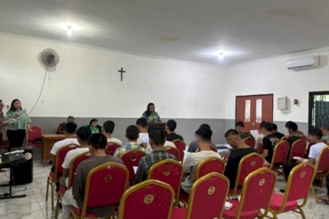 Anak Binaan LPKA Medan Dikuatkan lewat Lagu Pujian dan Doa Bersama