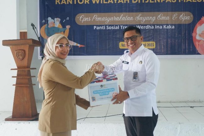 Akhiri Masa Orientasi, CASN Kanwil Ditjenpas Maluku Gelar Bakti Sosial di PSTW Ina Kaka Ambon