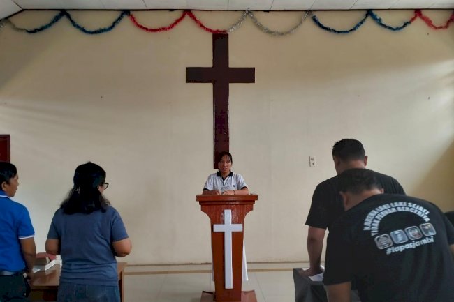 Warga Binaan Nasrani Lapas Jambi Ikuti Bimbingan Rohani Bersama Kemenag