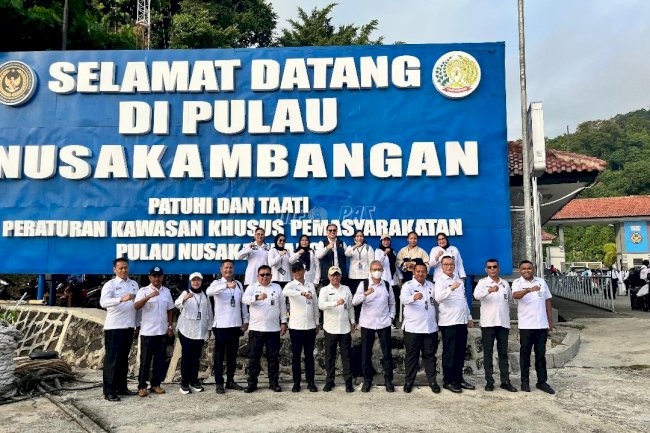 Kanwil Ditjenpas Jateng Kawal Itjen dan Setjen Pantau GRBB di Nusakambangan