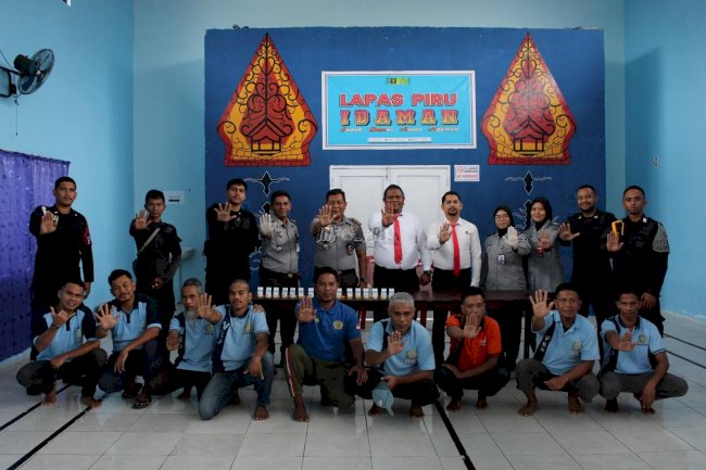 Tes Urine Bersama Polres SBB, Lapas Piru Tegaskan Komitmen Zero Narkoba