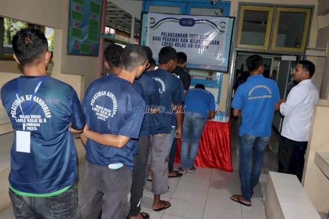 Berantas Narkoba, Lapas Ambon Gelar Tes Urine Massal Gandeng BNN & Dinkes