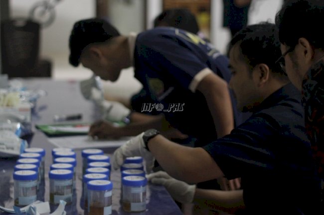 Lapas Narkotika Bangli Gandeng BNNK Gianyar Gelar Tes Urine Petugas dan Warga Binaan