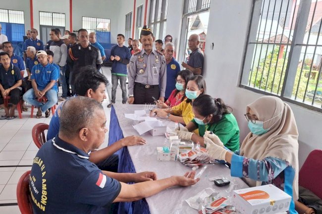 Lapas Ambon Gandeng Puskesmas Passo Gelar Pemeriksaan Kesehatan Warga Binaan