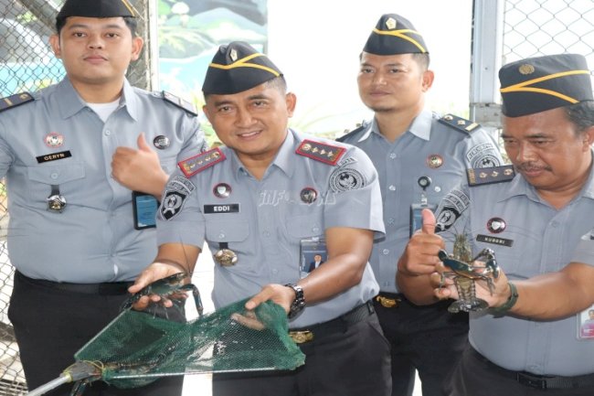Lapas Narkotika Karang Intan Dukung Ketahanan Pangan lewat Budidaya Lobster Air Tawar