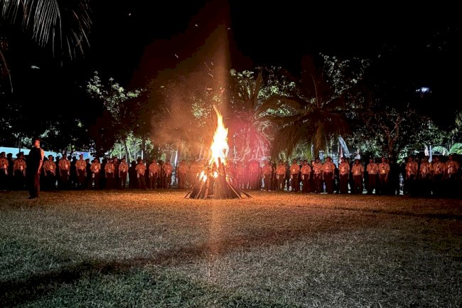 Api Unggun dan Pentas Seni Meriahkan Malam Puncak Perkemahan Pemasyarakatan di Nusakambangan
