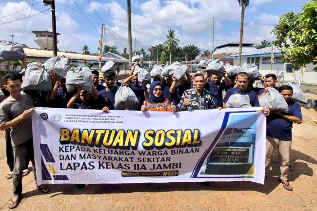 Lapas Jambi Salurkan Bansos bagi Warga Binaan, Keluarga, dan Masyarakat Sekitar