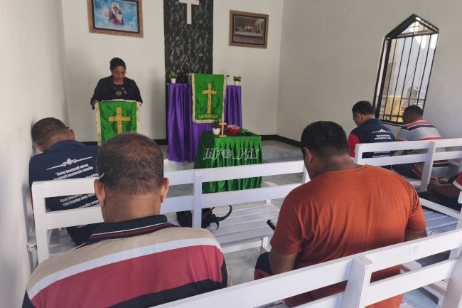 Bina Kepribadian, Lapas Wahai Gelar Ibadah Rutin bagi Warga Binaan Kristen