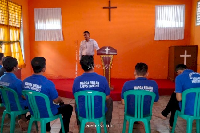 Kolaborasi Lapas Bangko dan GBI Bina Iman Warga Binaan Nasrani