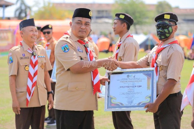 Lapas Pemuda Madiun Sabet Juara I Yel-Yel Perkemahan Satya Dharma Bhakti