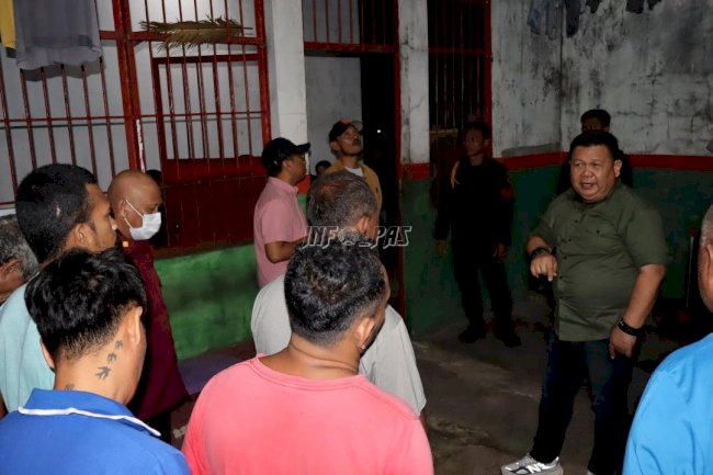 Sidak Tengah Malam, Inspektur Wilayah IV Kunjungi Lapas Ambon