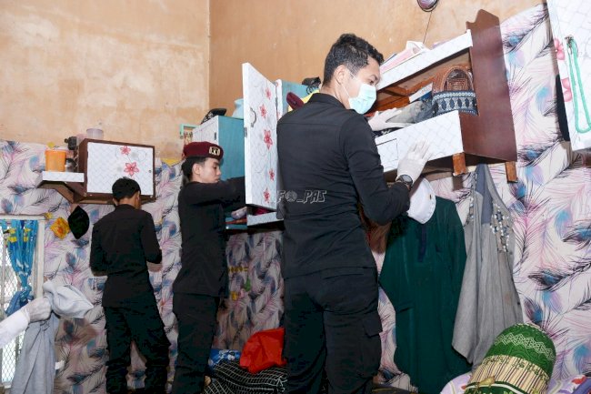 Pastikan Kondusivitas, Lapas Narkotika Muara Sabak Razia Kamar Hunian