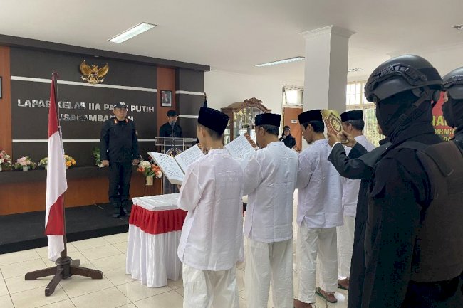 Empat Napiter Lapas Pasir Putih Berikrar Setia NKRI