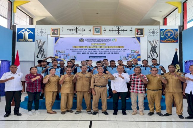 Lapas Piru Rampungkan Pelatihan Kemandirian, 40 Warga Binaan Berkompeten Terima Sertifikat