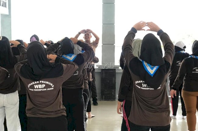 Bangun Disiplin & Kemandirian, Lapas Perempuan Jambi Gelar Giat Kepramukaan