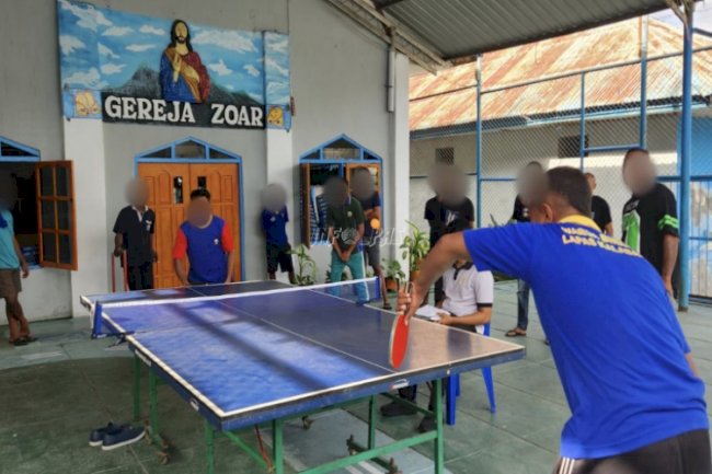 Gelar Lomba Tenis Meja, Warga Binaan Lapas Kalabahi Tunjukan Semangat Sportivitas