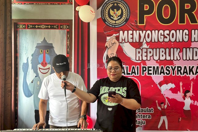 Petugas Bapas Ambon Tunjukkan Semangat Nasionalisme Lewat Lomba Nyanyi