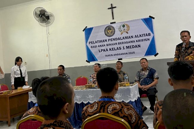 Bersama Kemenag Kota Medan, LPKA Medan Gelar Pelatihan Pendalaman Alkitab bagi Anak Binaan 