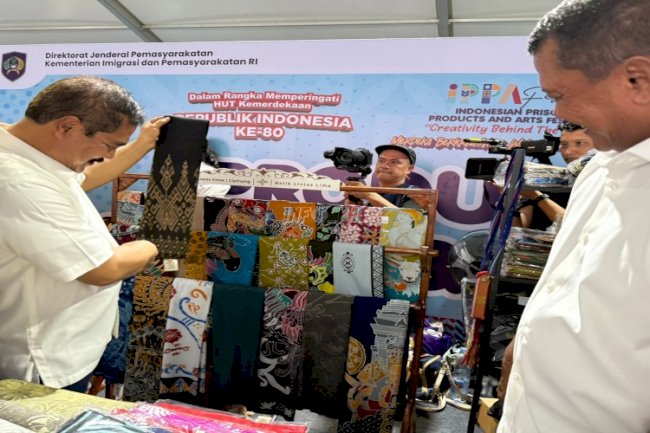 Batik Warga Binaan Lapas Cipinang Diborong Menteri Imipas pada IPPAFest 2025
