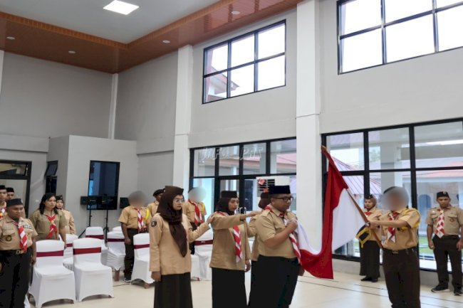 LPKA Ambon dan Kwarran Pramuka Baguala Lantik Gugus Depan Amanah Masa Bakti 2025–2027