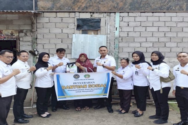 Sambut Hari Kemerdekaan, Lapas Wahai Bagikan Bansos 'Merdeka Peduli Sesama' 