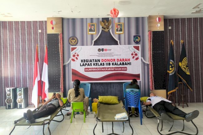 Peduli Sesama, Lapas Kalabahi Gelar Donor Darah Sambut HUT Ke-80 RI