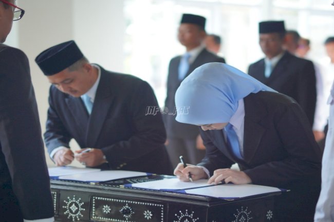 Perkuat Organisasi, Kakanwil Ditjenpas Sulsel Lantik Sembilan Pejabat Nonmanjerial