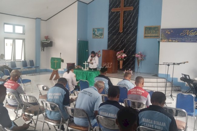 Bimbing Rohani Warga Binaan, Lapas Piru Gandeng Kemenag Kab. SBB