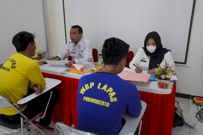 Tingkatkan Layanan Bantuan Hukum Gratis, Lapas Purwokerto Terima Monev Kanwil Kemenkum Jateng