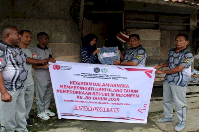 Lapas Piru Salurkan Bantuan bagi Masyarakat dan Keluarga Warga Binaan Kurang Mampu