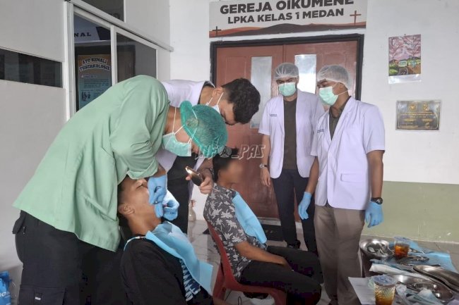LPKA Medan Gandeng FKG USU Gelar Pemeriksaan dan Edukasi Kesehatan Gigi Anak Binaan