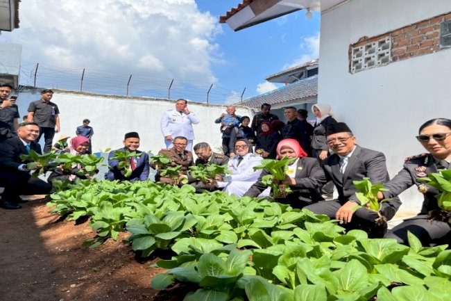 Rutan Sukadana Gelar Panen bersama Bupati Lampung Timur