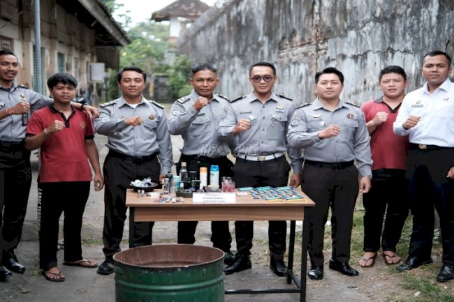 Lapas Tabanan Musnahkan Barang Hasil Razia Semester I Tahun 2025